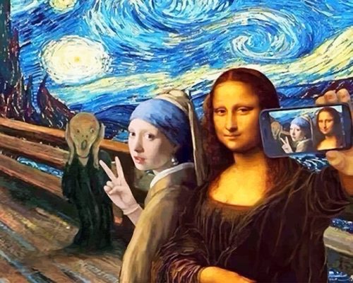 Monalisa Selfie Paint By Numbers