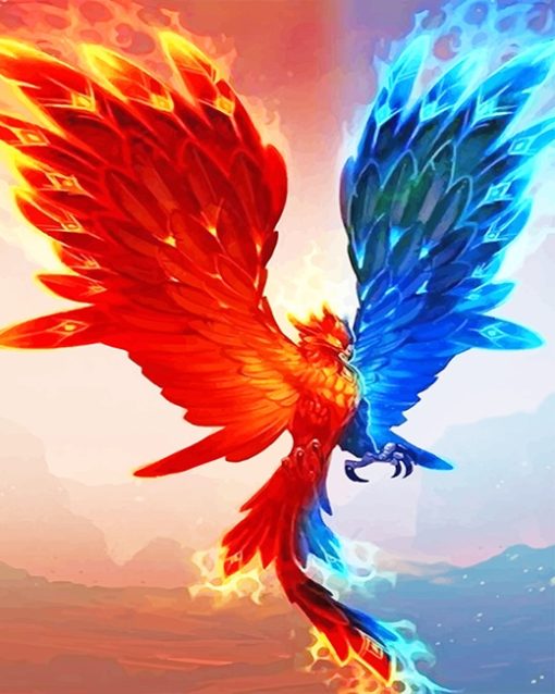 Phoenix Rising From Ashes Paint By Numbers