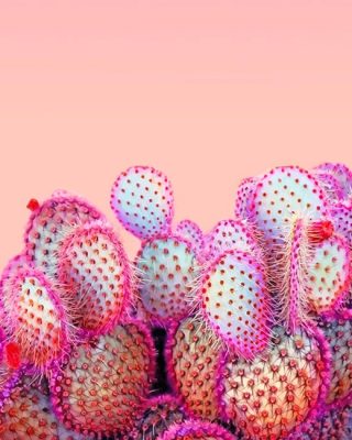 Pink Cactus Paint By Numbers