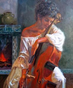 Playing Violin Art Paint By Numbers