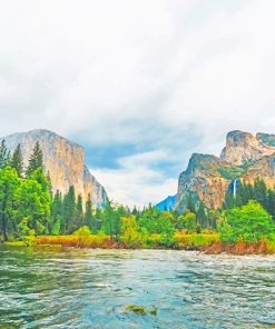 River Yosemite Paint By Numbers