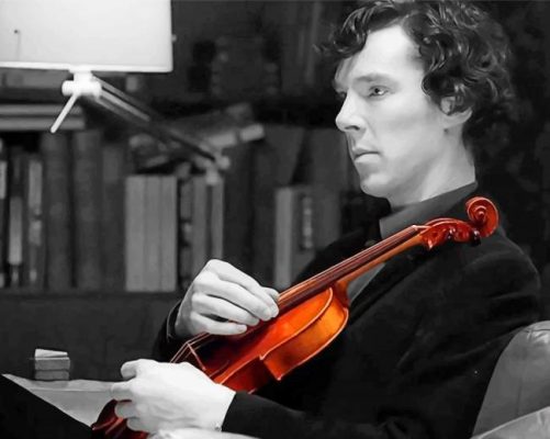 Sherlock Playing Violin Paint By Numbers