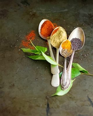 Spices Spoon Paint By Numbers