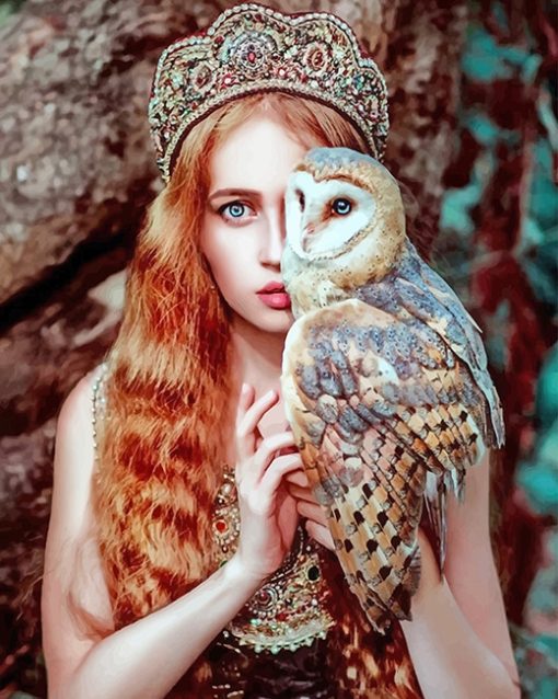 Girl With Owl Paint By Numbers