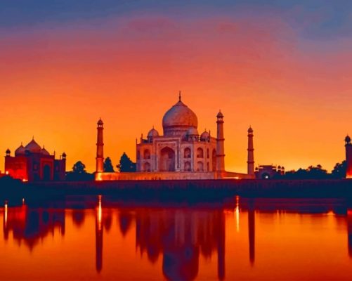 Taj Mahal India Paint By Numbers