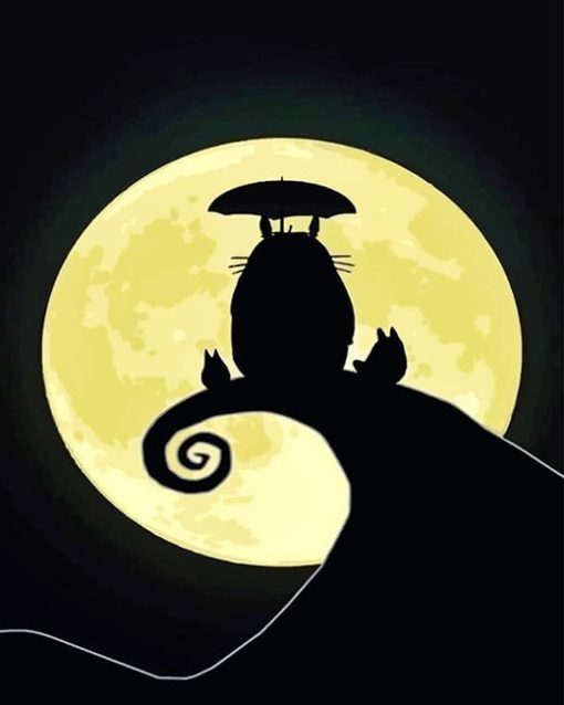 Totoro Silhouette Paint By Numbers