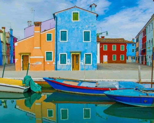 Colored Town Venice paint by numbers