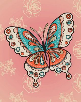 Mandala Butterfly paint by numbers