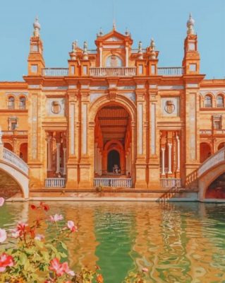 Plaza De Espana Seville paint by numbers