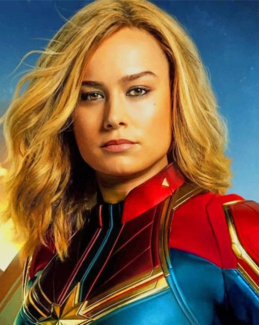 Captain marvel paint by numbers