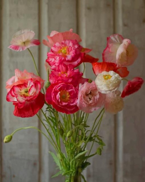 Poppies Bouquet paint by numbers