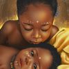 Black African American Kids paint by numbers