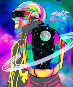 Colorful Daft Punk paint by numbers