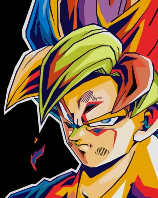 Goku Dragon Ball paint by numbers