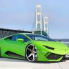 Fancy Green Lamborghini paint by numbers