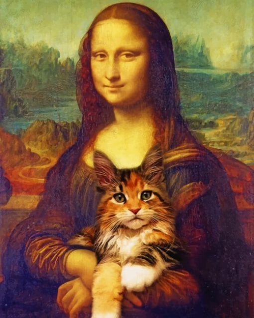 Mona Lisa And Her Cat paint by numbers