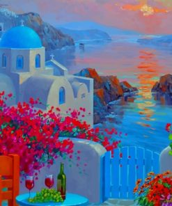 Santorini Europe Paint by numbers