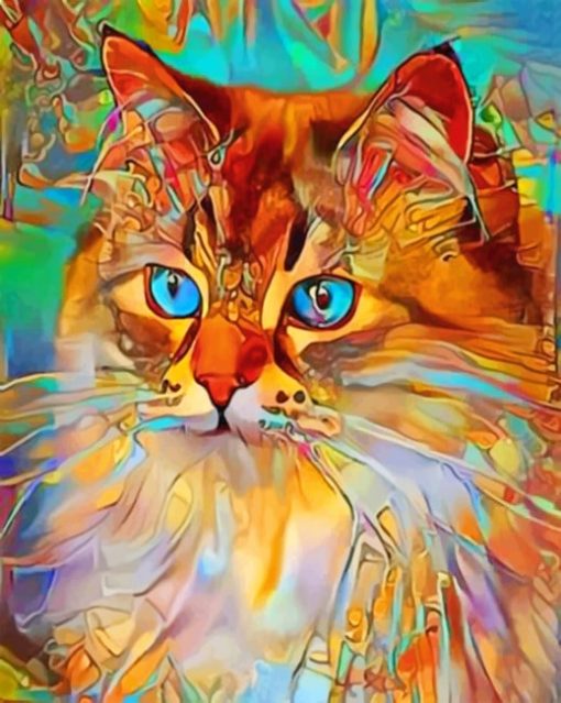  Abstract Cat Paint by numbers