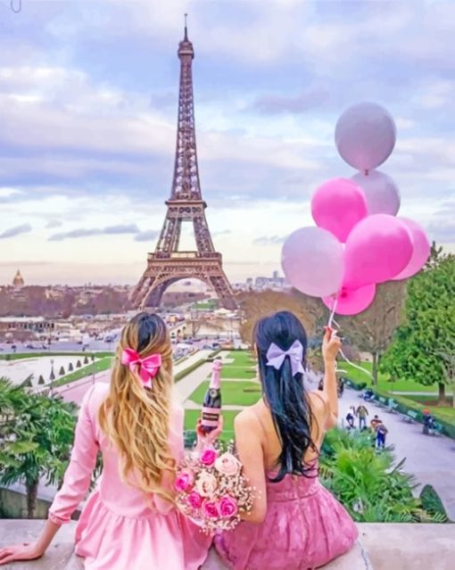 Best Friends In Paris Paint by numbers