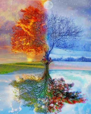 Tree Seasons paint by number