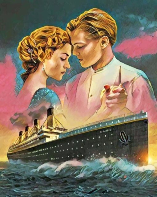 Rose And Jack Titanic paint by numbers