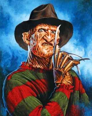 Scary Freddy Krueger Piant by numbers