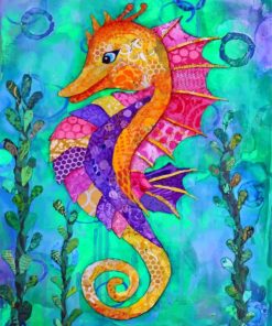 Colorful Seahorse Paint by numbers