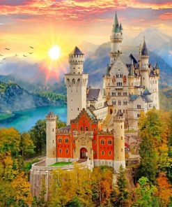 neuschwanstein castle paint by numbers