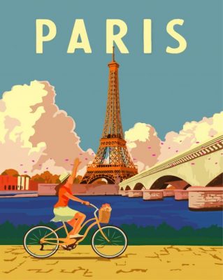 Paris City Poster Paint by numbers