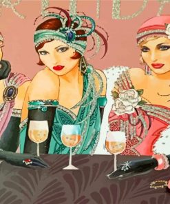 classy-ladies-celebrating-paint-by-number