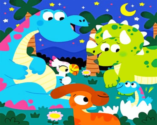 cute-dinosaurs-paint-by-number