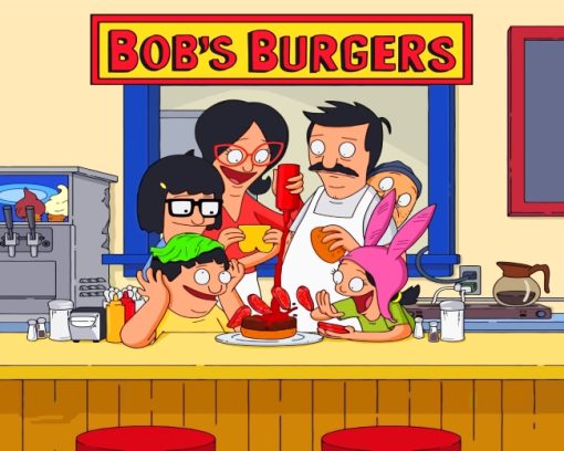 Bobs Burgers Family Paint by numbers