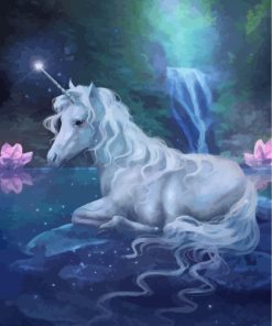 Fantasy White Unicorn Paint by numbers