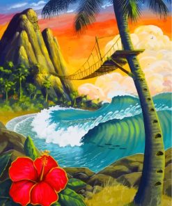 Hawaiian Tropical Island Paint by numbers