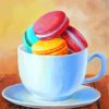 Macaroons In Cup Paint by numbers