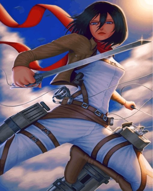 Mikasa Ackerman Art Paint by numbers