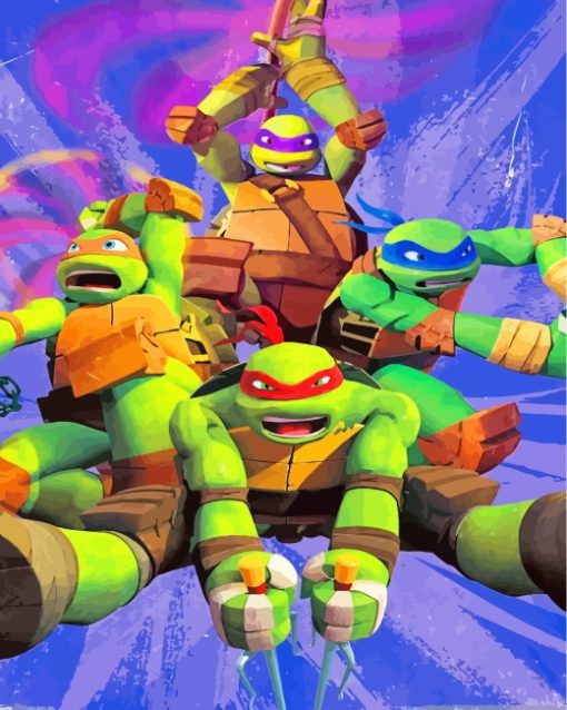 Teenage mutant ninja turtles paint by numbers