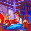 Disney Belle Princess Reading Book Paint by numbers