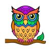 colorful-owl-paint-by-numbers