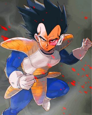 Vegeta Saiyan Paint by numbers