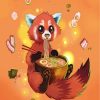 Fox Eating Noodles Paint by numbers