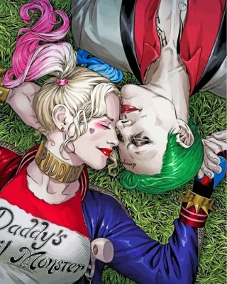 Harley Quinn And Joker Paint by numbers