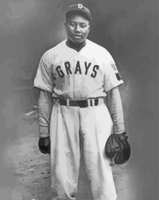 Josh Gibson Baseball Player Paint by numbers