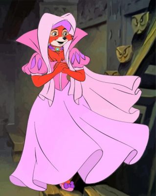 Lady Marian In Pink Dress Paint by numbers