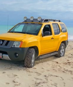 Nissan-Jeep-Truck-In-cancun-sand-paint-by-number