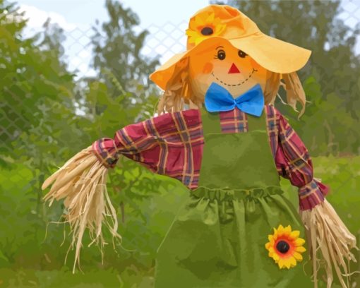 Scarecrow Girl Paint by numbers