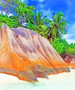 Seychelles Shores In Beach paint by numbers