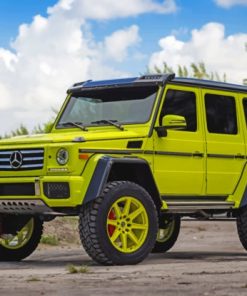 Yellow-Mercedes-Benz-G-Class-paint-by-numbers