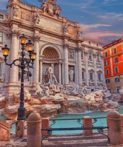 Trevi Fountain paint by numbers