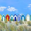 Beach Huts paint by numbers